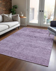 LOOMLAN Rugs Charix Purple Washable Indoor-Outdoor Rug
