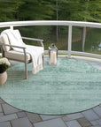 LOOMLAN Rugs Charix Teal Washable Indoor-Outdoor Rug