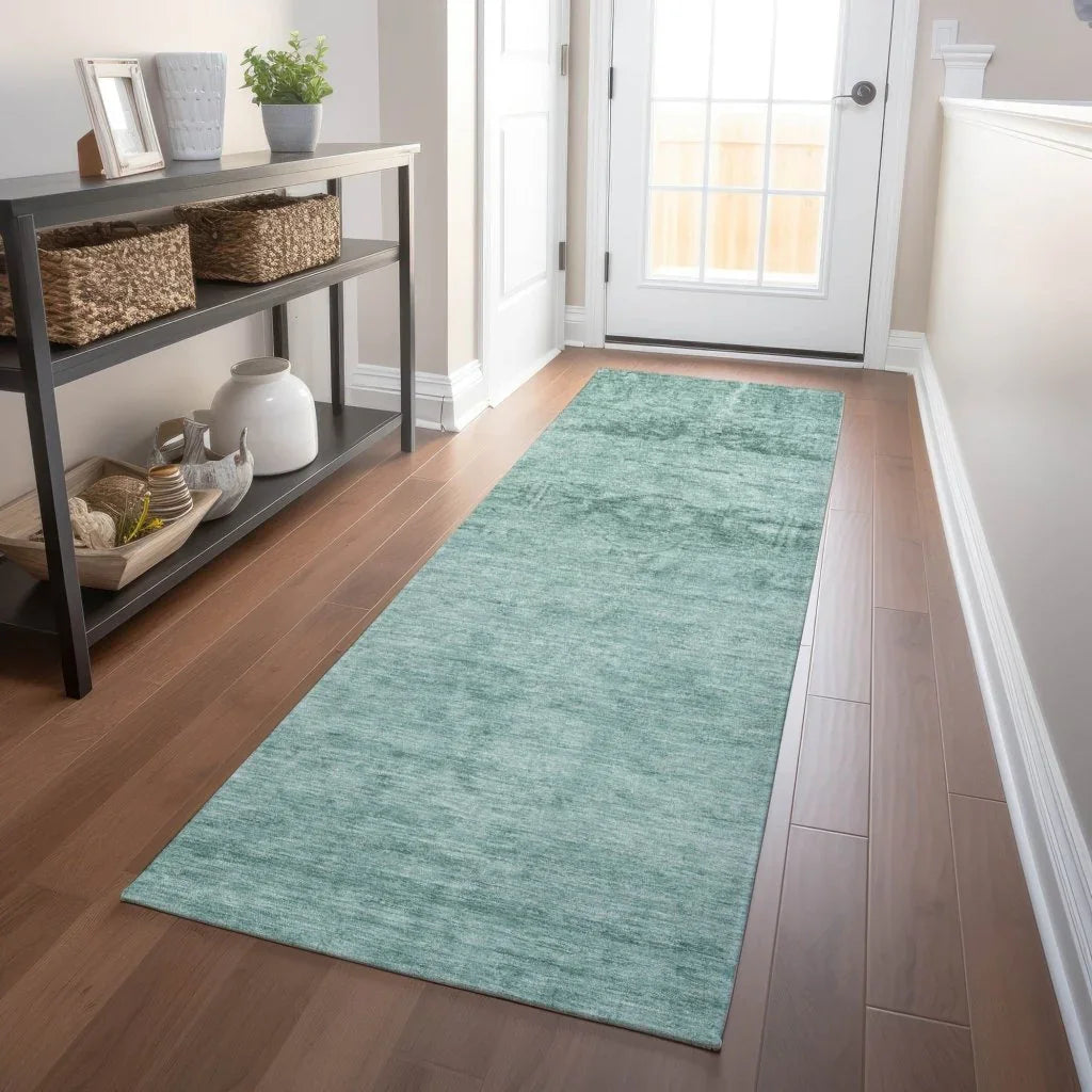 LOOMLAN Rugs Charix Teal Washable Indoor-Outdoor Rug