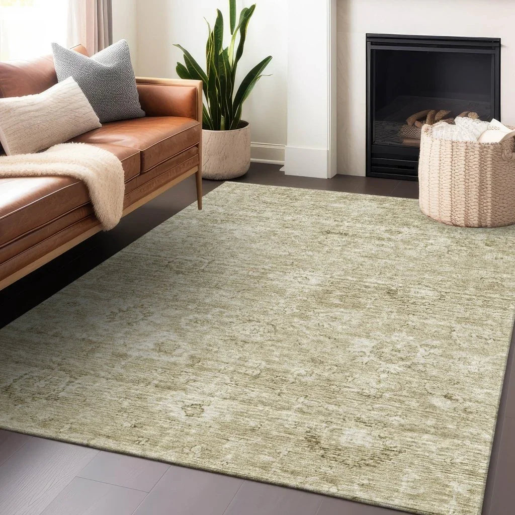 LOOMLAN Rugs Chroma Brown Washable Indoor-Outdoor Rug