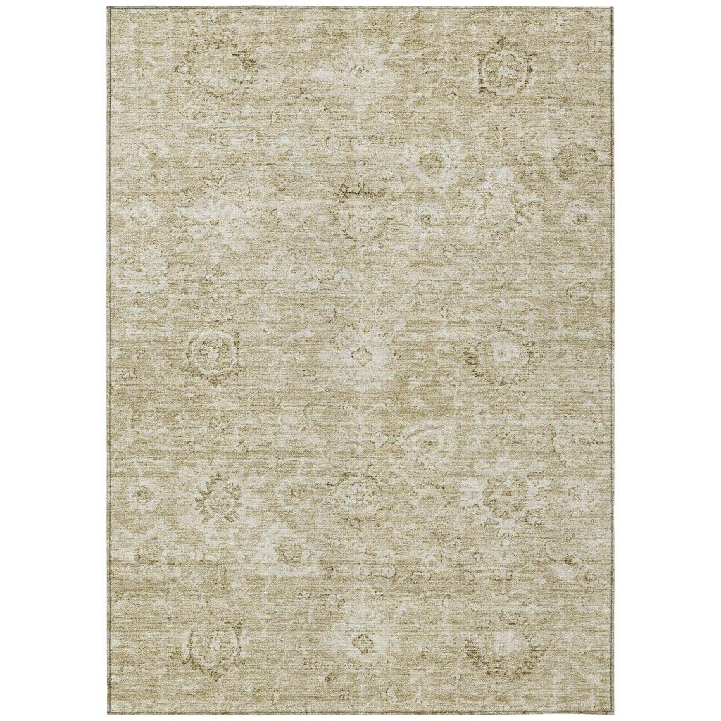 LOOMLAN Rugs Chroma Brown Washable Indoor-Outdoor Rug