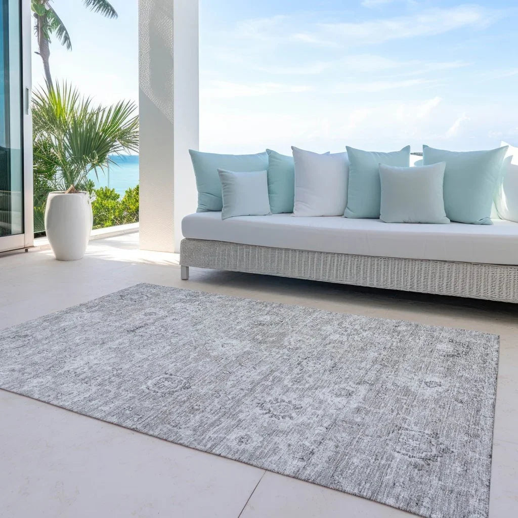LOOMLAN Rugs Chroma Gray Washable Indoor-Outdoor Rug