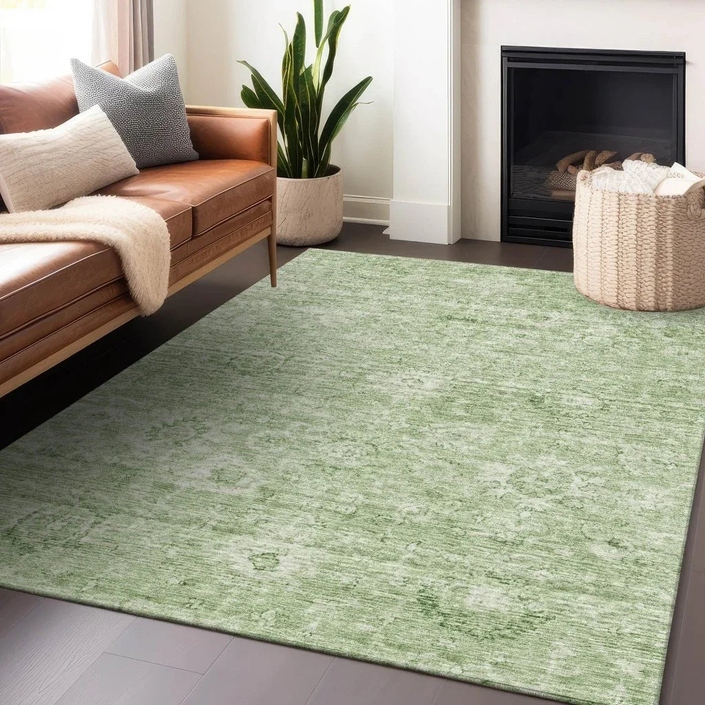 LOOMLAN Rugs Chroma Green Washable Indoor-Outdoor Rug