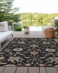 LOOMLAN Rugs Clara Black Washable Indoor-Outdoor Rug