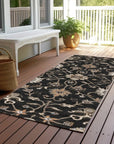 LOOMLAN Rugs Clara Black Washable Indoor-Outdoor Rug