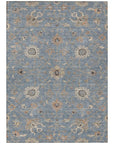 LOOMLAN Rugs Clara Blue Washable Indoor-Outdoor Rug