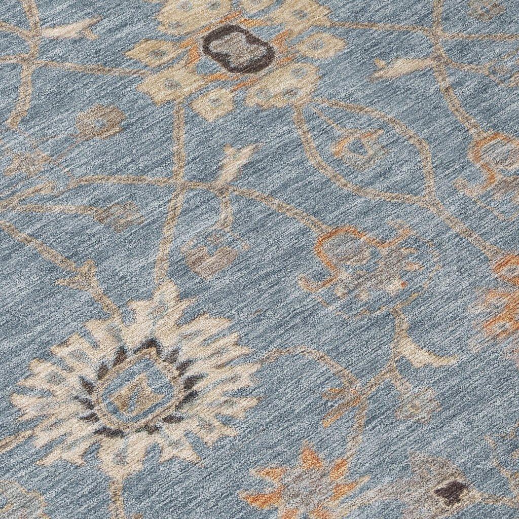 LOOMLAN Rugs Clara Blue Washable Indoor-Outdoor Rug