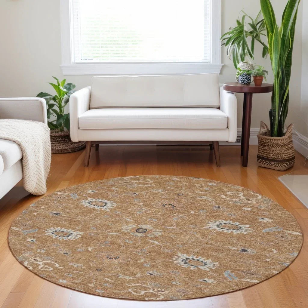 LOOMLAN Rugs Clara Orange Washable Indoor-Outdoor Rug