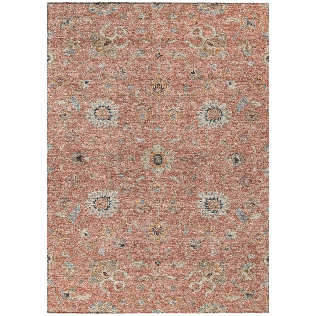 LOOMLAN Rugs Clara Pink Washable Indoor-Outdoor Rug