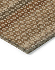LOOMLAN Rugs Clarene Brown Washable Indoor-Outdoor Rug