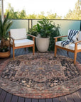 LOOMLAN Rugs Clarina Gray Washable Indoor-Outdoor Rug