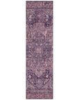 LOOMLAN Rugs Clarina Purple Washable Indoor-Outdoor Rug