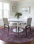 LOOMLAN Rugs Clarina Purple Washable Indoor-Outdoor Rug