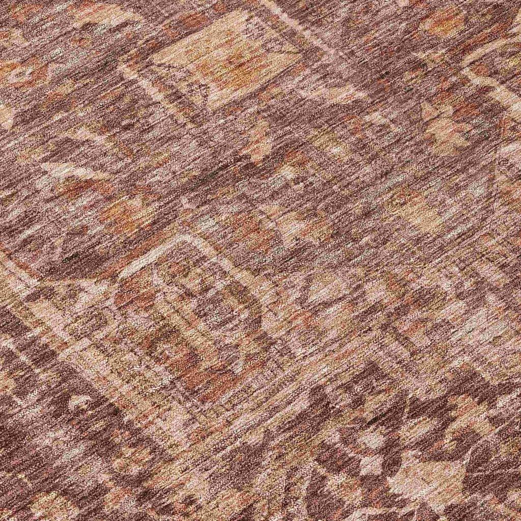 LOOMLAN Rugs Clarina Red Washable Indoor-Outdoor Rug