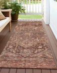 LOOMLAN Rugs Clarina Red Washable Indoor-Outdoor Rug