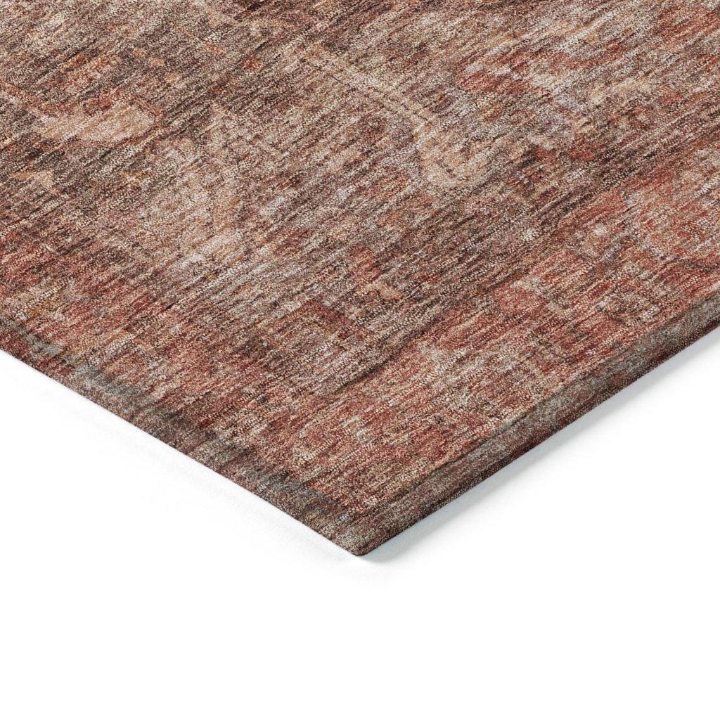 LOOMLAN Rugs Clarina Red Washable Indoor-Outdoor Rug