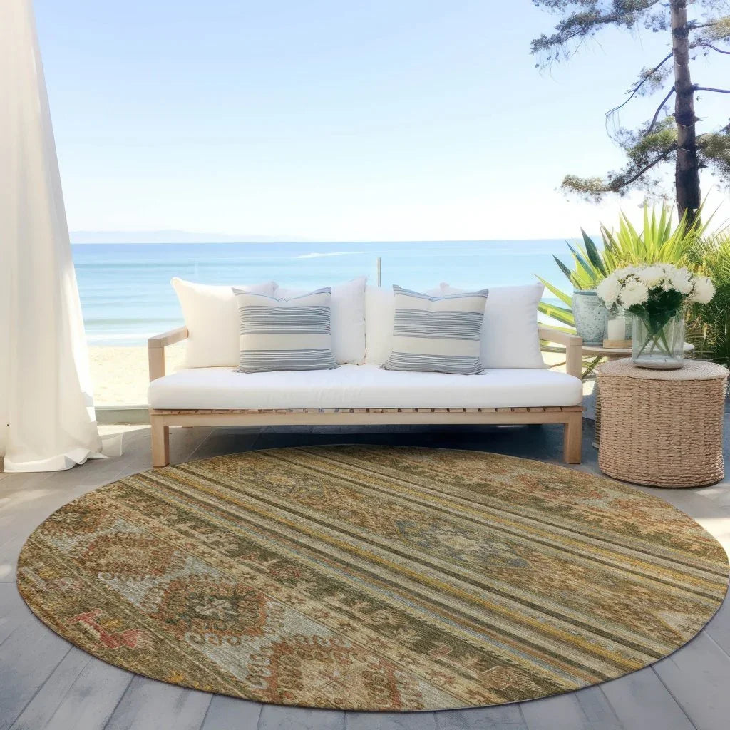 LOOMLAN Rugs Claritha Beige Washable Indoor-Outdoor Rug