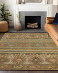 LOOMLAN Rugs Claritha Beige Washable Indoor-Outdoor Rug