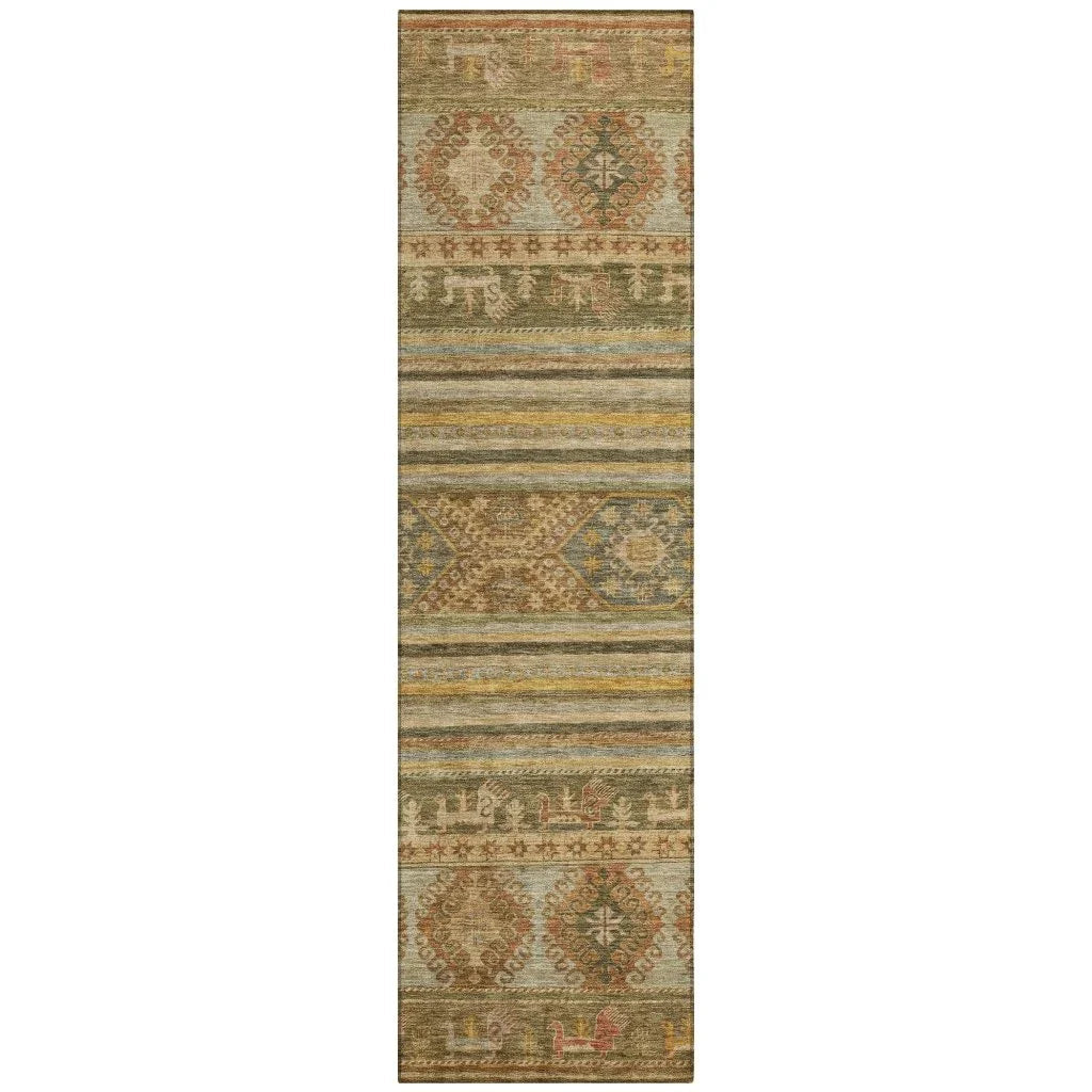 LOOMLAN Rugs Claritha Beige Washable Indoor-Outdoor Rug