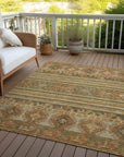 LOOMLAN Rugs Claritha Beige Washable Indoor-Outdoor Rug