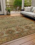 LOOMLAN Rugs Claritha Beige Washable Indoor-Outdoor Rug