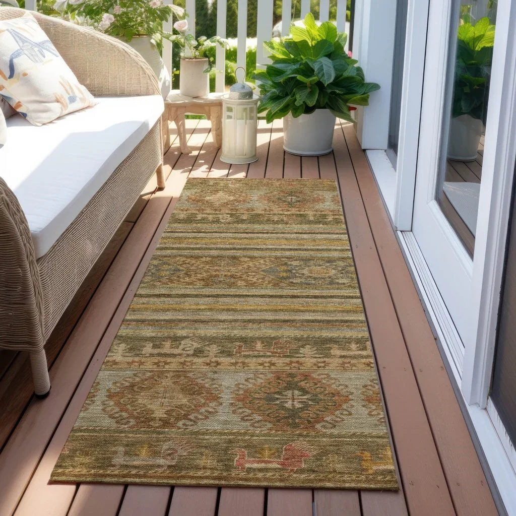 LOOMLAN Rugs Claritha Beige Washable Indoor-Outdoor Rug