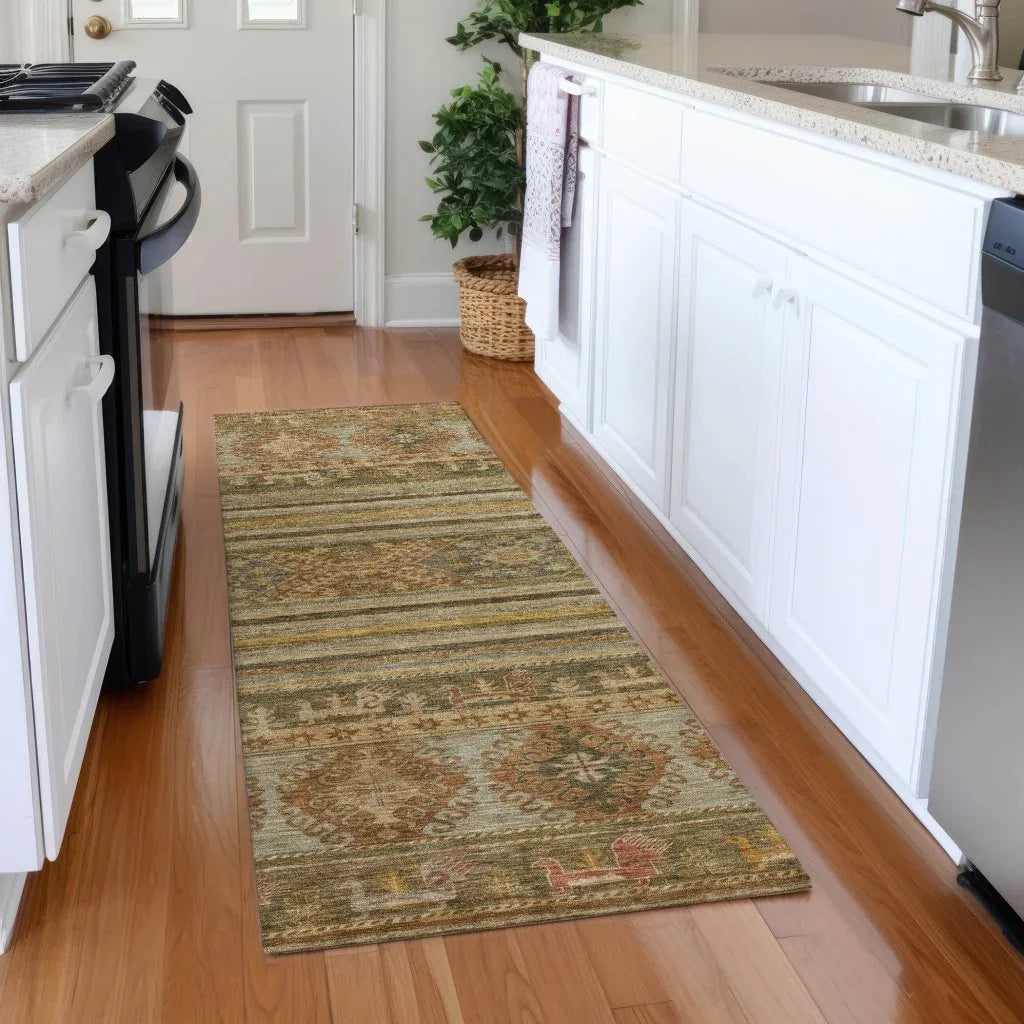 LOOMLAN Rugs Claritha Beige Washable Indoor-Outdoor Rug