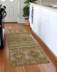 LOOMLAN Rugs Claritha Beige Washable Indoor-Outdoor Rug