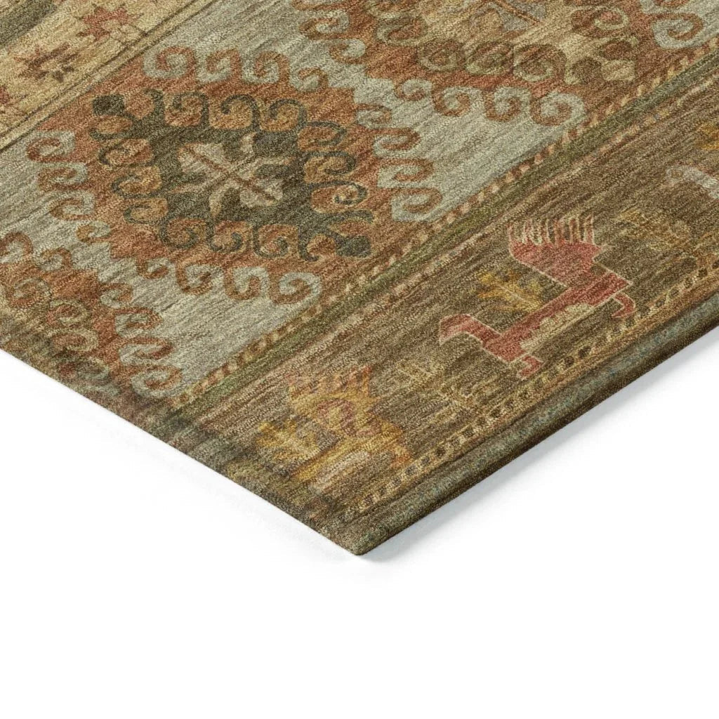 LOOMLAN Rugs Claritha Beige Washable Indoor-Outdoor Rug