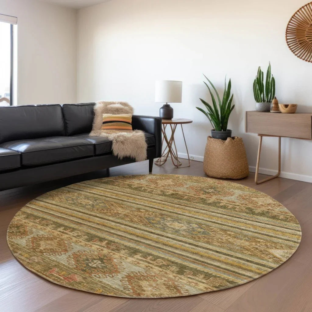 LOOMLAN Rugs Claritha Beige Washable Indoor-Outdoor Rug