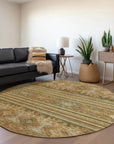 LOOMLAN Rugs Claritha Beige Washable Indoor-Outdoor Rug
