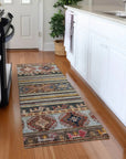 LOOMLAN Rugs Claritha Orange Washable Indoor-Outdoor Rug