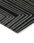 LOOMLAN Rugs Clayra Black Washable Indoor-Outdoor Rug