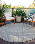 LOOMLAN Rugs Clayra Gray Washable Indoor-Outdoor Rug