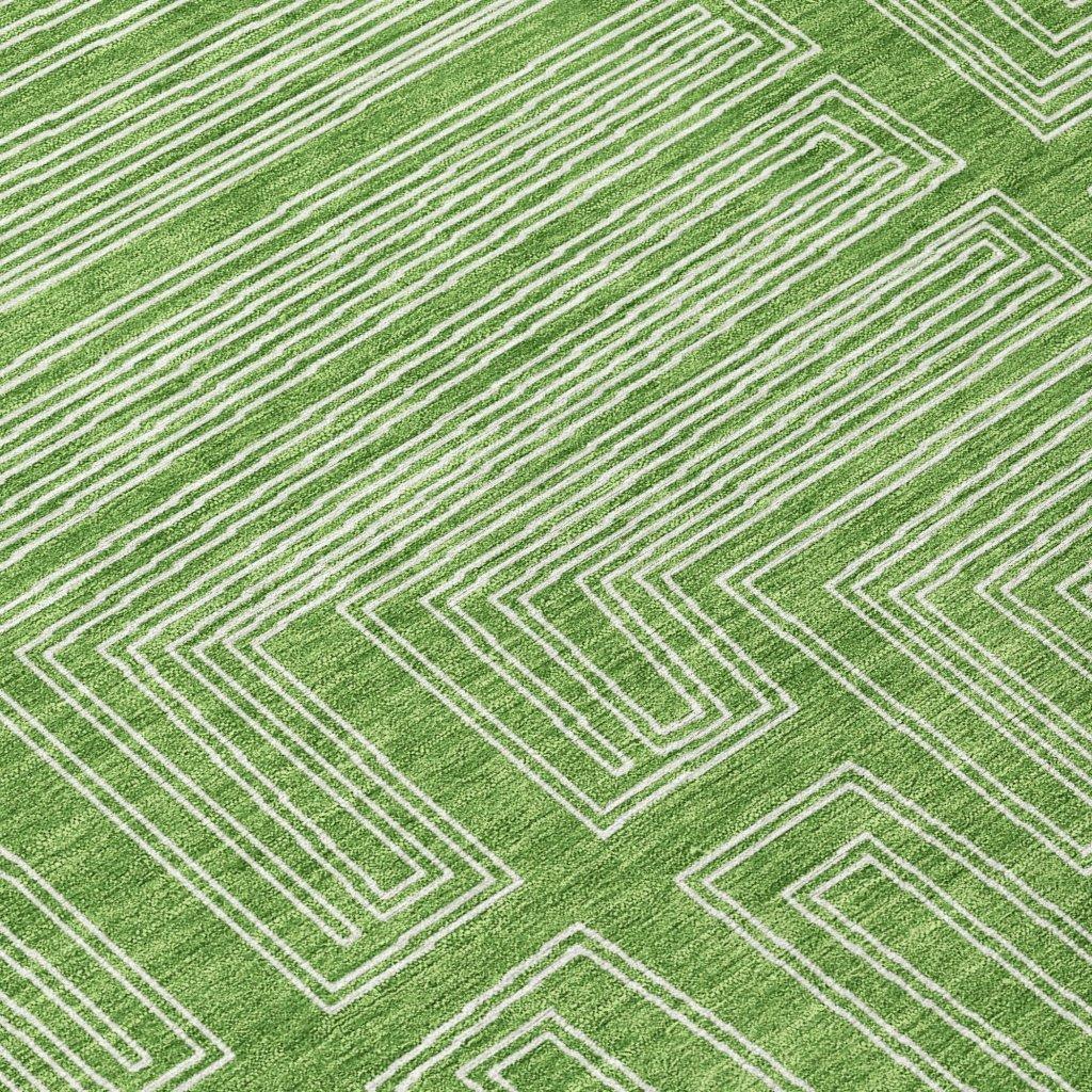 LOOMLAN Rugs Clayra Green Washable Indoor-Outdoor Rug