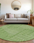 LOOMLAN Rugs Clayra Green Washable Indoor-Outdoor Rug