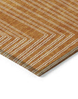 LOOMLAN Rugs Clayra Orange Washable Indoor-Outdoor Rug
