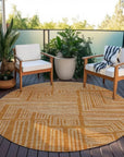 LOOMLAN Rugs Clayra Orange Washable Indoor-Outdoor Rug