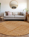 LOOMLAN Rugs Clayra Orange Washable Indoor-Outdoor Rug