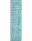 LOOMLAN Rugs Clayra Teal Washable Indoor-Outdoor Rug
