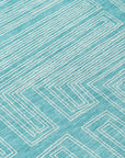 LOOMLAN Rugs Clayra Teal Washable Indoor-Outdoor Rug