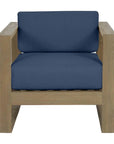 Coastal Teak Sunbrella Outdoor Club Chair - LOOMLAN - Sunset West - Outdoor Accent Chairs