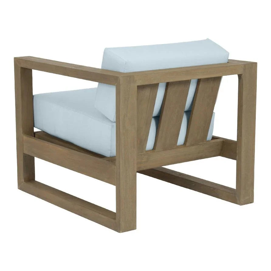 Coastal Teak Sunbrella Outdoor Club Chair - LOOMLAN - Sunset West - Outdoor Accent Chairs