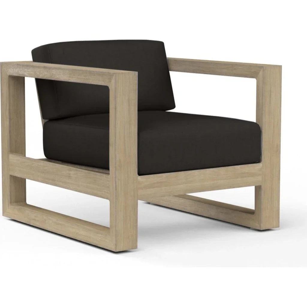 Coastal Teak Sunbrella Outdoor Club Chair - LOOMLAN - Sunset West - Outdoor Accent Chairs