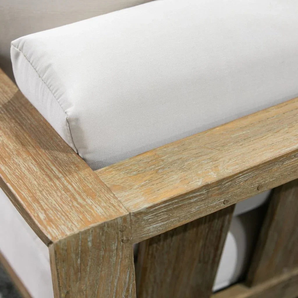 Coastal Teak Sunbrella Outdoor Club Chair - LOOMLAN - Sunset West - Outdoor Accent Chairs