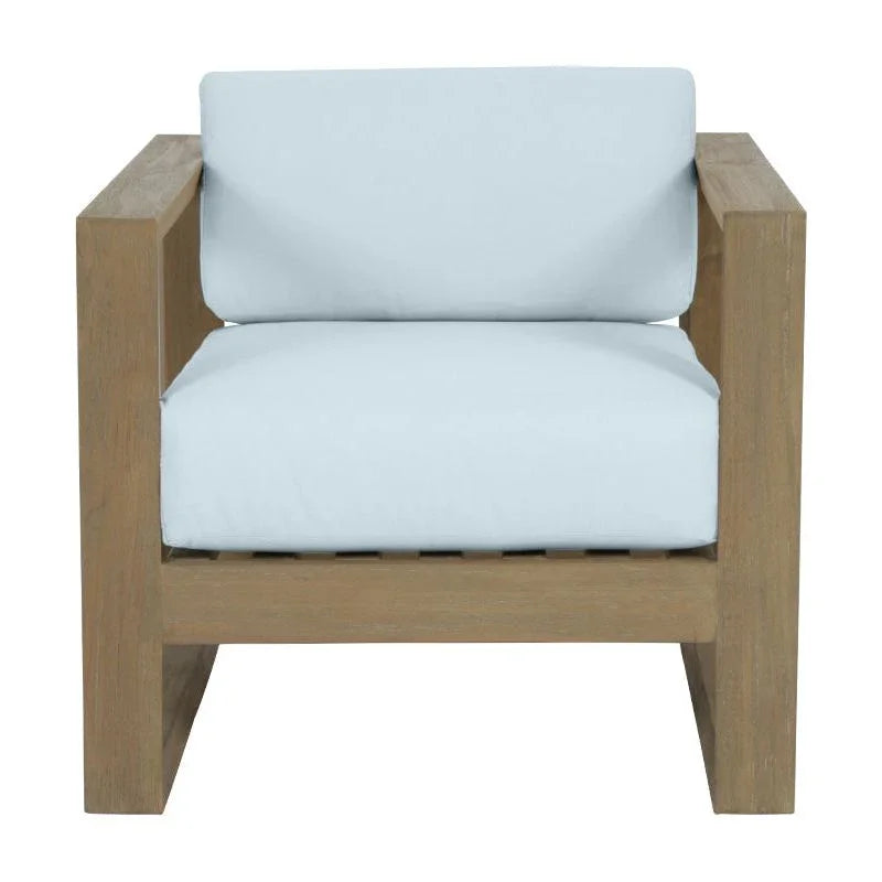 Coastal Teak Sunbrella Outdoor Club Chair - LOOMLAN - Sunset West - Outdoor Accent Chairs