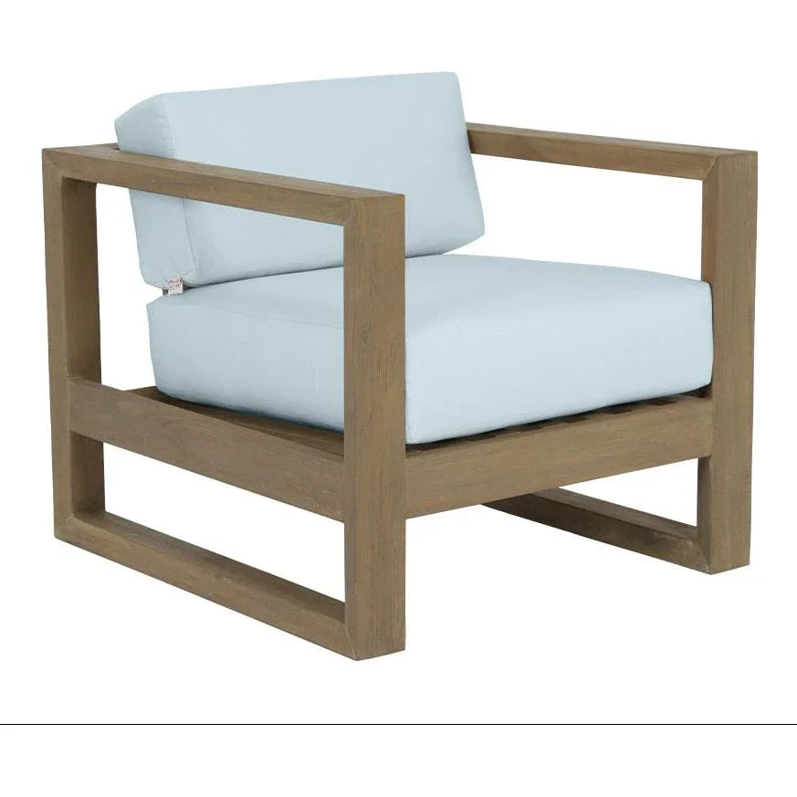 Coastal Teak Sunbrella Outdoor Club Chair - LOOMLAN - Sunset West - Outdoor Accent Chairs