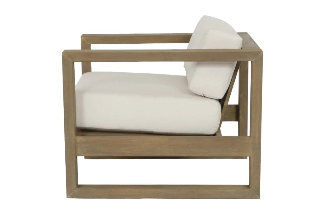 Coastal Teak Sunbrella Outdoor Club Chair - LOOMLAN - Sunset West - Outdoor Accent Chairs