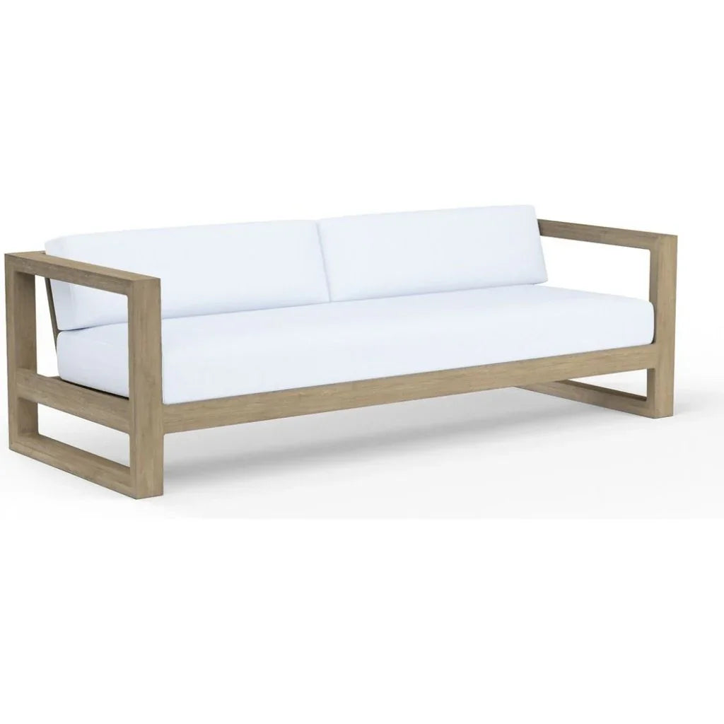 Coastal Teak Sunbrella Outdoor Couch - LOOMLAN - Sunset West - Outdoor Sofas &amp; Loveseats