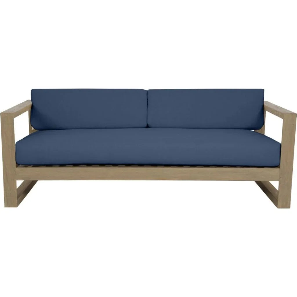 Coastal Teak Sunbrella Outdoor Couch - LOOMLAN - Sunset West - Outdoor Sofas &amp; Loveseats